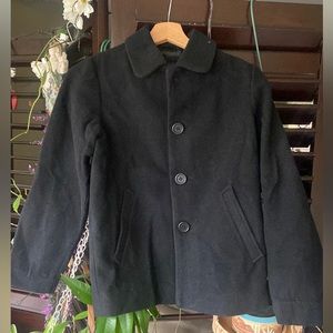 1 Madison Lined Wool Peacoat Sz 10-12 M (Teen) buttoned w/pockets & slit in back